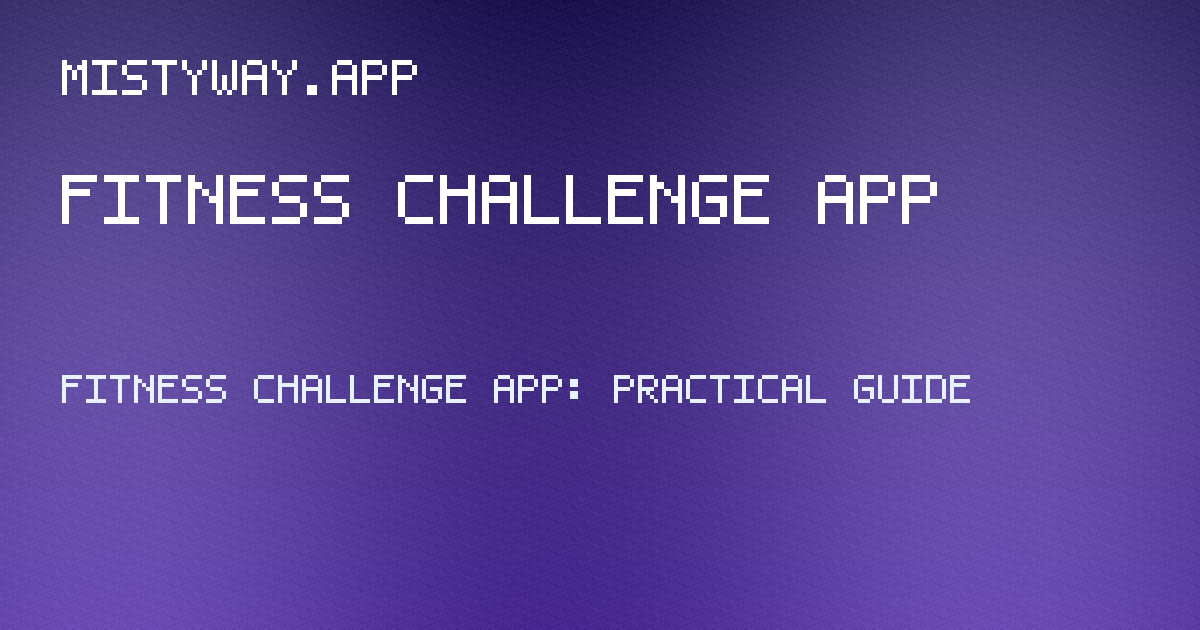 fitness challenge app guide hero image