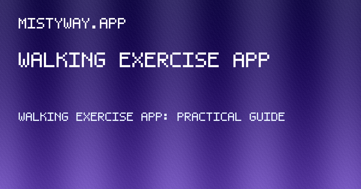 walking exercise app guide hero image