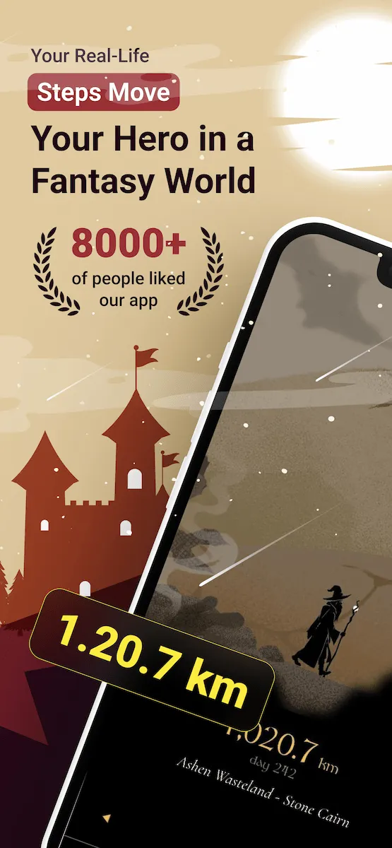 MistyWay main screen with parallax map