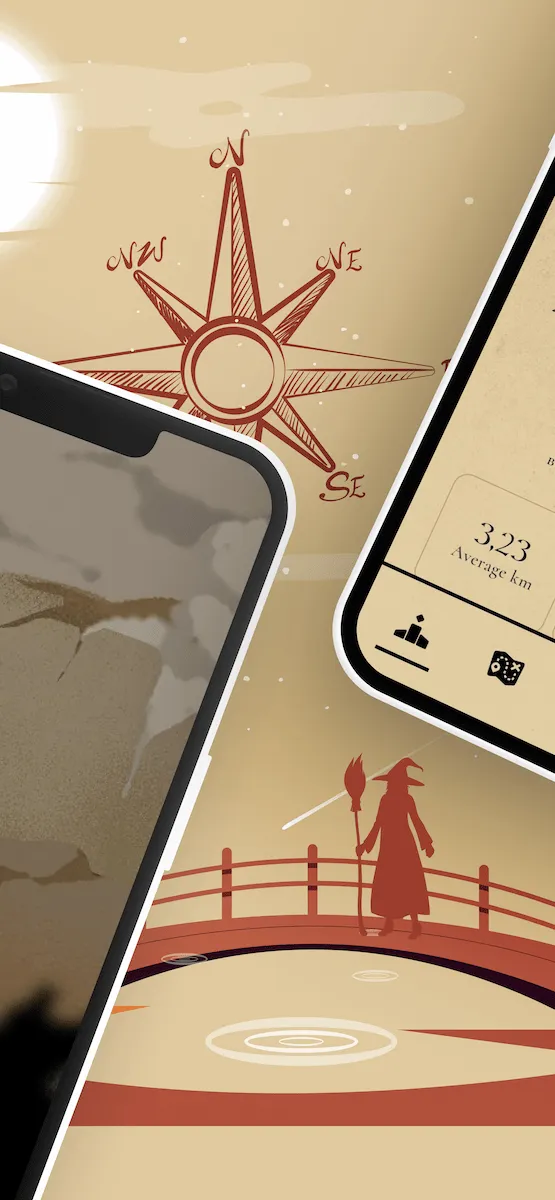 MistyWay navigation with personalized daily step goal